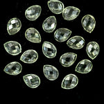 Load image into Gallery viewer, AAA+ Quality Green Amethyst Faceted Pear Shape Beads, 9X12 MM Green Briolette's Beads, Matched Pairs, Jewelry Making Pear Shape Beads
