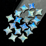 Load image into Gallery viewer, Top Quality Rainbow Moonstone Ninja Star Shape Beads, Natural Rainbow Moonstone Star Gemstone Beads, 15 MM, Star Shape Briolettes, Crystals