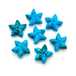 Load image into Gallery viewer, AAA Turquoise Hand Carved Star Fish Shape Beads, Blue Turquoise Star Fish Shape Gemstones, Star Fish Carvings, Rare Findings, 20 MM