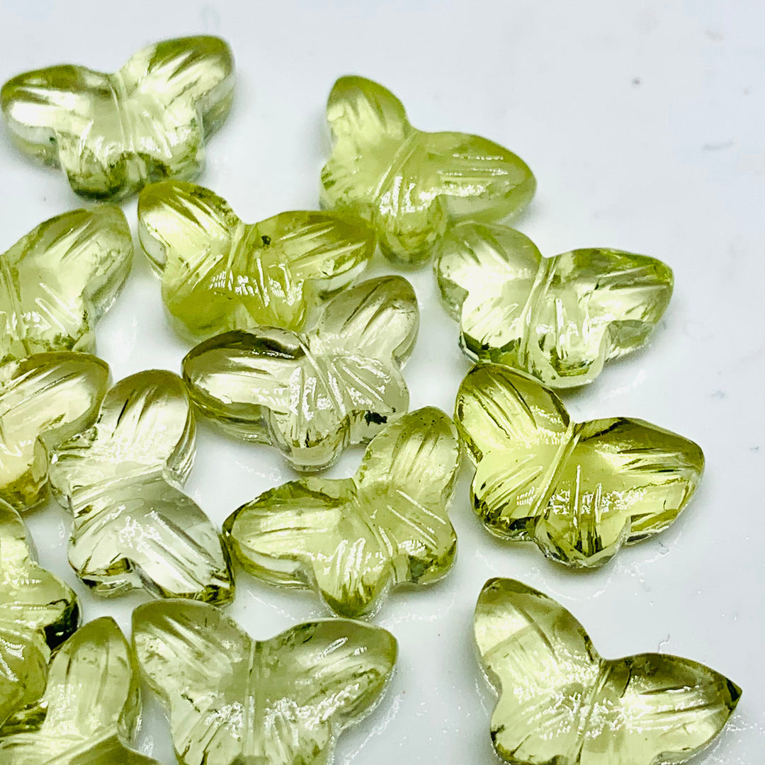 2,3,4,5,6 100% Natural Lemon quartz Butterfly Shape Carving ,Hand carved Butterfly shape Gemstone, carved Gemstone jewellery Making,12X7 mm