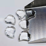 Load image into Gallery viewer, 2,3,4,5,6 pcs 100% Natural Crystal Quartz Heart Shape Gemstone, Natural Heart Shape Gemstone, Gemstone For Jewellery, 15X13 mm (Approx)