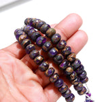 Load image into Gallery viewer, AAA Copper Amethyst Smooth Beads, Copper Amethyst Smooth Rondelle Beads, 9-10 MM Healing Gemstone Beads for Jewelry, Amethyst Loose Beads