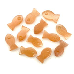 Load image into Gallery viewer, Natural Peach Moonstone Fish Charm, Fancy Fish Shape Carved Gemstone, 7X14 MM Loose Gemstone Fishes, Rare Fish Charms for Jewelry Making