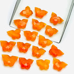 Load image into Gallery viewer, Natural Carnelian Butterfly Shape Carving Beads, Faceted Butterfly Gemstone, Carnelian Animal Carving Beads For Jewelry, Charm Beads 14MM
