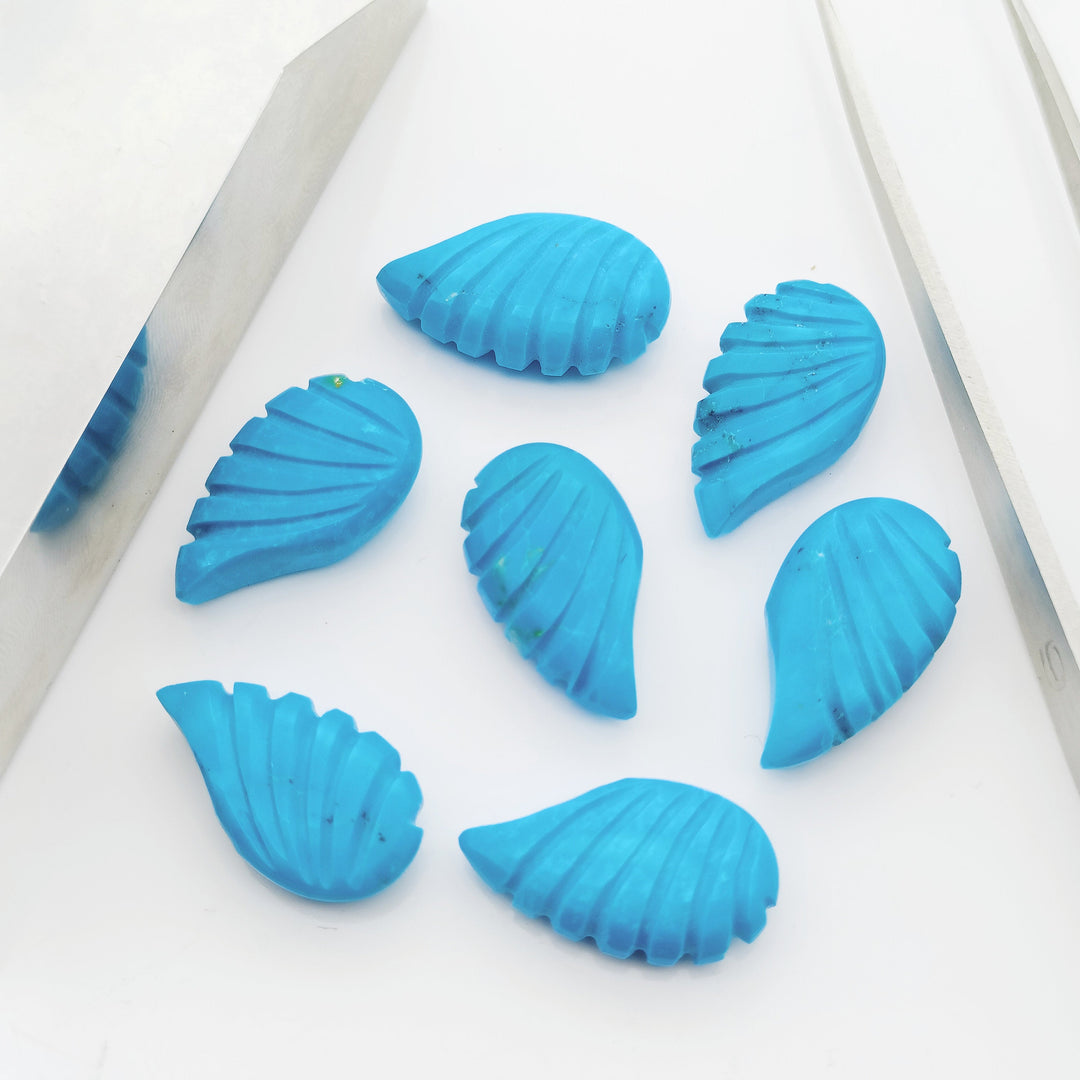 2,3,4,5,6 100%  turquoise fancy Shape Carving, Hand carved Fancy shape Gemstone, carved Gemstone jewelry Making,18X10 mm