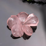Load image into Gallery viewer, Natural Rose Quartz Carved Flower Shape Stone, Pink Quartz Handmade Flower Carving, 36 MM Beautiful Crafted Piece