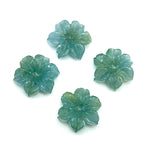 Load image into Gallery viewer, Natural Aquamarine Carved Flower, Hand Carved Flower Shape Gemstone, 18 mm Naturally Carved Flower for Jewelry, Aquamarine Carved Crystal