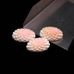 Load image into Gallery viewer, 1 Pc Natural Mother of Pearl Oval Shape Carving, Pink Pearl Oval Flower Carved Cabochon, Wholesale Pearls, 25 MM Pearl Gemstones