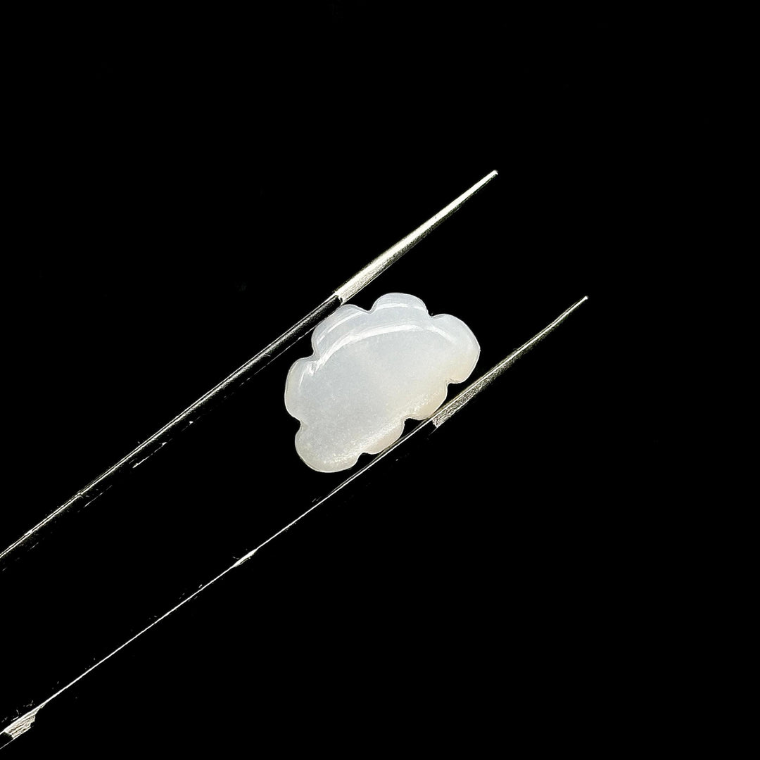 Natural White Moonstone Clouds Shape Beads, Flashy Moonstone Cloud Shape Stone, Smooth Gemstone For Jewlery 17X12 MM, Hand Carved Clouds