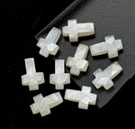 Load image into Gallery viewer, Natural White Moonstone Cross Shape Briolettes, AAA Moonstone Gemstone Beads, Holy Cross Charm for Jewelry, 15 MM Jesus Lord Spiritual Beads