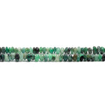 Load image into Gallery viewer, Natural Emerald Smooth Rondelle Beads, AAA Green Emerald Smooth Beads for Jewelry Making, Plain Beads, 3-4 MM