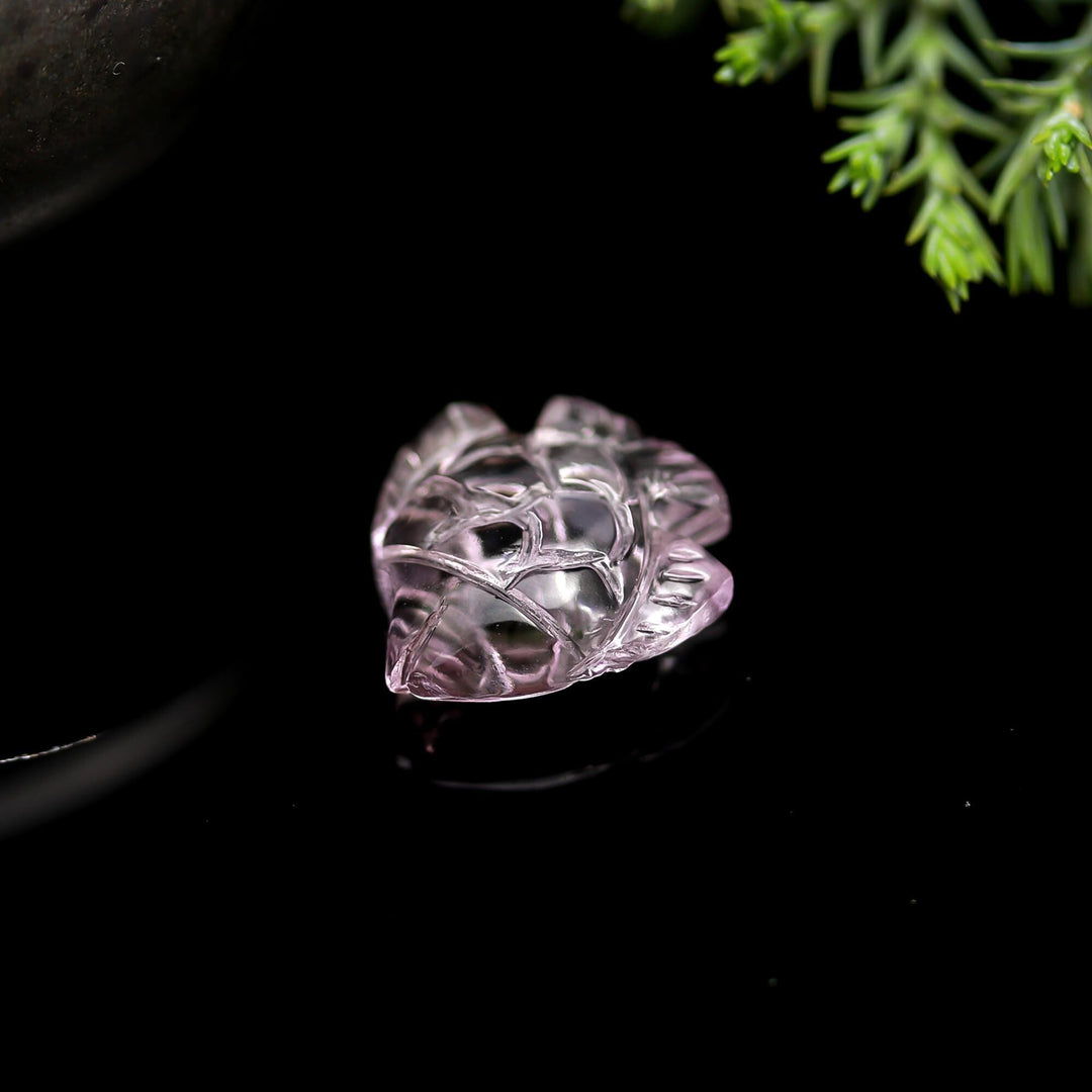 Cute Pink Amethyst Fish Shape Beads, Natural Pink Amethyst Fish Hand Carved Beads, Marine Fishes, Deep Sea Gemstone Fishes 16X17 MM