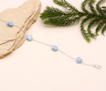 Load image into Gallery viewer, AAA Blue Opal Heart Bracelet, Natural Opal Faceted Heart Beads Bracelet, 925 Silver Bracelet, Handmade Jewelry, Girls Gifts Chain Bracelet