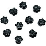 Load image into Gallery viewer, Natural Black Onyx Hand Carved Dog Paw, AAA+ Quality Gemstone Flat Back Paw Carving, 13 MM Paw Charm, Dog Paws for Jewelry &amp; Craft Making