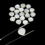 Load image into Gallery viewer, White Moonstone Shell Shape Beads, Natural Moonstone Shell Briolette's, Shell Carving Gemstones For Jewelry 12 mm, Sea Shell Beach Beads