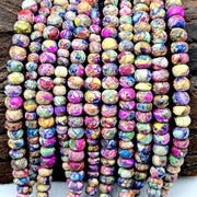 Amazing Colorful Turquoise Beads, Rainbow Turquoise Faceted Rondelle Beads, 8-10 mm, 4 Inch, Wholesale Jewelry Making Beads, AAA Turquoise