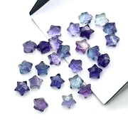 Tiny AAA Multi Fluorite Star Shape Briolette's, Fluorite Faceted Hand Carved Star Shape Beads, Star Shape Loose Charm Jewelry Beads, 6 MM
