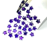Natural Amethyst Faceted Stars Shape Briolettes, 8 MM Purple Amethyst Star Shape Beads For Jewelry Making, Mini Gemstone Star Charms Beads