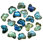 Load image into Gallery viewer, AAA Flashy Labradorite Butterfly Shape Beads, Blue Labradorite Carved Butterfly Briolette, Labradorite Gemstone, 13 MM Loose Wholesale Beads