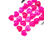 Load image into Gallery viewer, Dazzling Hot Pink Chalcedony Heart Beads, Pink Chalcedony Smooth Heart Shape Beads, Loose Gemstones, 10 MM Heart Charms for Jewelry Making