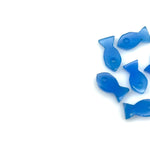 Load image into Gallery viewer, Pretty Blue Chalcedony Fish Charm Beads, Fancy Fish Shape Carved Gemstone, 7X14 MM Loose Gemstone Fishes For Jewelry Making, Fish DIY Beads