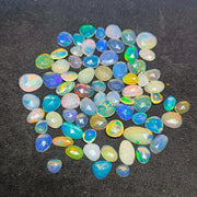 2,3,4,5,6 small pcs Ethopian opal  rose cuts  Fancy Shape Rosecut, faceted cabochon, flat gemstone, jewelry making rosecut 4-9 mm