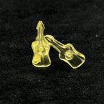 Load image into Gallery viewer, Natural Lemon Quartz Guitar Shape Beads, Tiny Lemon Guitar Shape Hand Carved Gemstone, 26 MM, Miniature Guitar Gemstone, Tiny Charms