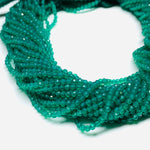 Load image into Gallery viewer, 13" inch strand 100% natural green onyx faceted rondelles, faceted green onyx beads, gems for jewelry, green faceted rondelle, 2 mm