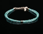 Load image into Gallery viewer, Pretty Sky Apatite Box Beads Bracelet, Handmade Faceted 2 MM Beads Bracelet, Bridesmaid Gift, Everyday Jewelry, Bracelet Gift for Her