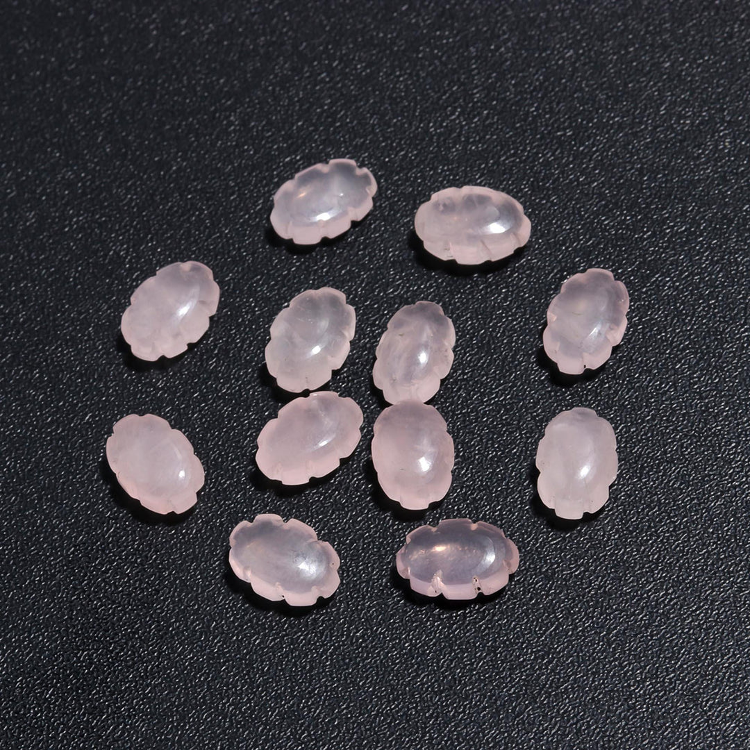 Natural Rose Quartz Clouds Shape Beads, AAA Rose Quarz Smooth Cloud Shape Beads, Hand Carved Charms, 12 MM, Loose Carved Briolettes