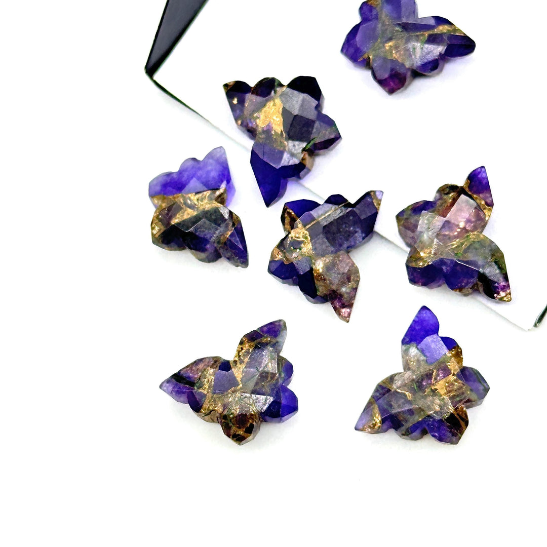 Sparkling Butterflies, Copper Amethyst Butterfly Shape Beads, Faceted Butterfly Gemstone, Purple Amethyst Carving Beads 14x10 MM, Charm Bead