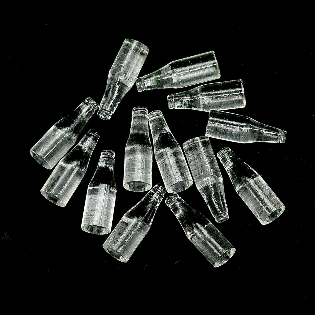 Natural Crystal Quartz Mini Bottle Carving Beads, Bottle Shape Hand Carved Gemstone, Jewelry Making Charms, 7X21 MM Miniature Carvings