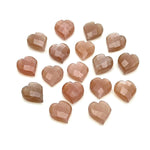 Load image into Gallery viewer, Chocolate Moonstone Heart Shape Beads, Natural Moonstone Hand Carved Heart Charms for Jewelry Making, Heart Shape Briolette's, 13 MM