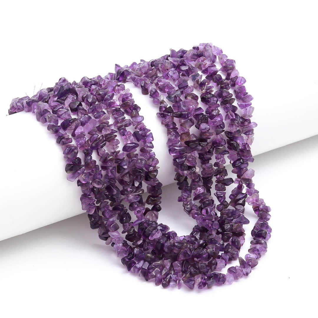 Purple Amethyst Beads Strand, Natural Amethyst Carnelian Chips Beads for Jewelry Making, 16" Inch Gemstone Uncut Beads, Freeform Uncuts