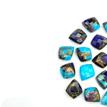 Load image into Gallery viewer, Blue Copper Turquoise Leaf Shape Beads, Mohave Turquoise Faceted Leaf Briolette's, Jewelry Making Hand Carved Beads 10X12 mm, Loose Gemstone
