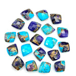 Load image into Gallery viewer, Blue Copper Turquoise Leaf Shape Beads, Mohave Turquoise Faceted Leaf Briolette's, Jewelry Making Hand Carved Beads 10X12 mm, Loose Gemstone