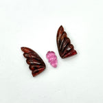 Load image into Gallery viewer, Natural Tourmaline Butterfly Shape Carving Beads, Hand Carved Tourmaline Butterfly Loose Carving, Rare Find Tourmaline Butterfly 25x17 MM