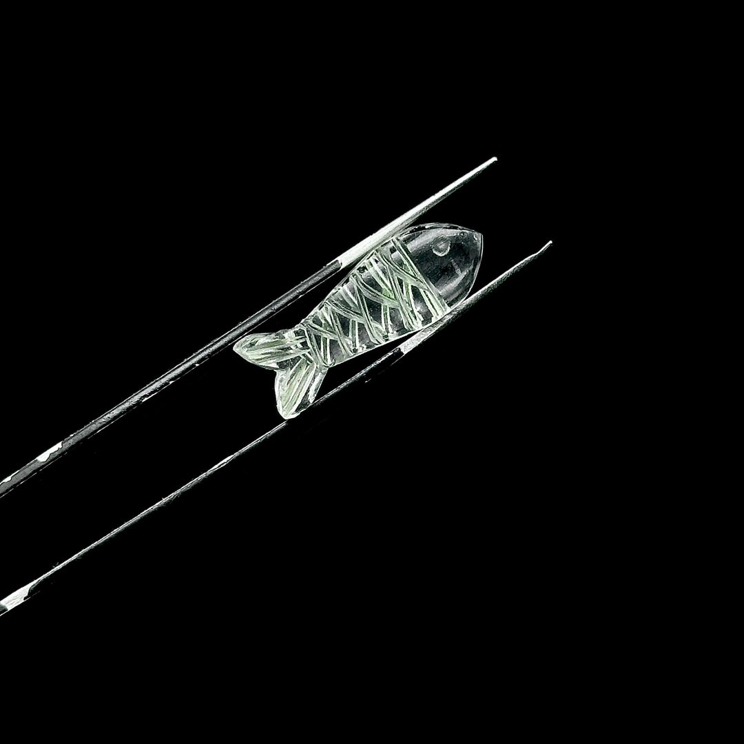 Natural Crystal Quartz Fish Shape Beads, AAA Clear Crystal Fish Shape Briolette's, Marine Sea Fishes, 25 MM, Fish Charms for Jewelry