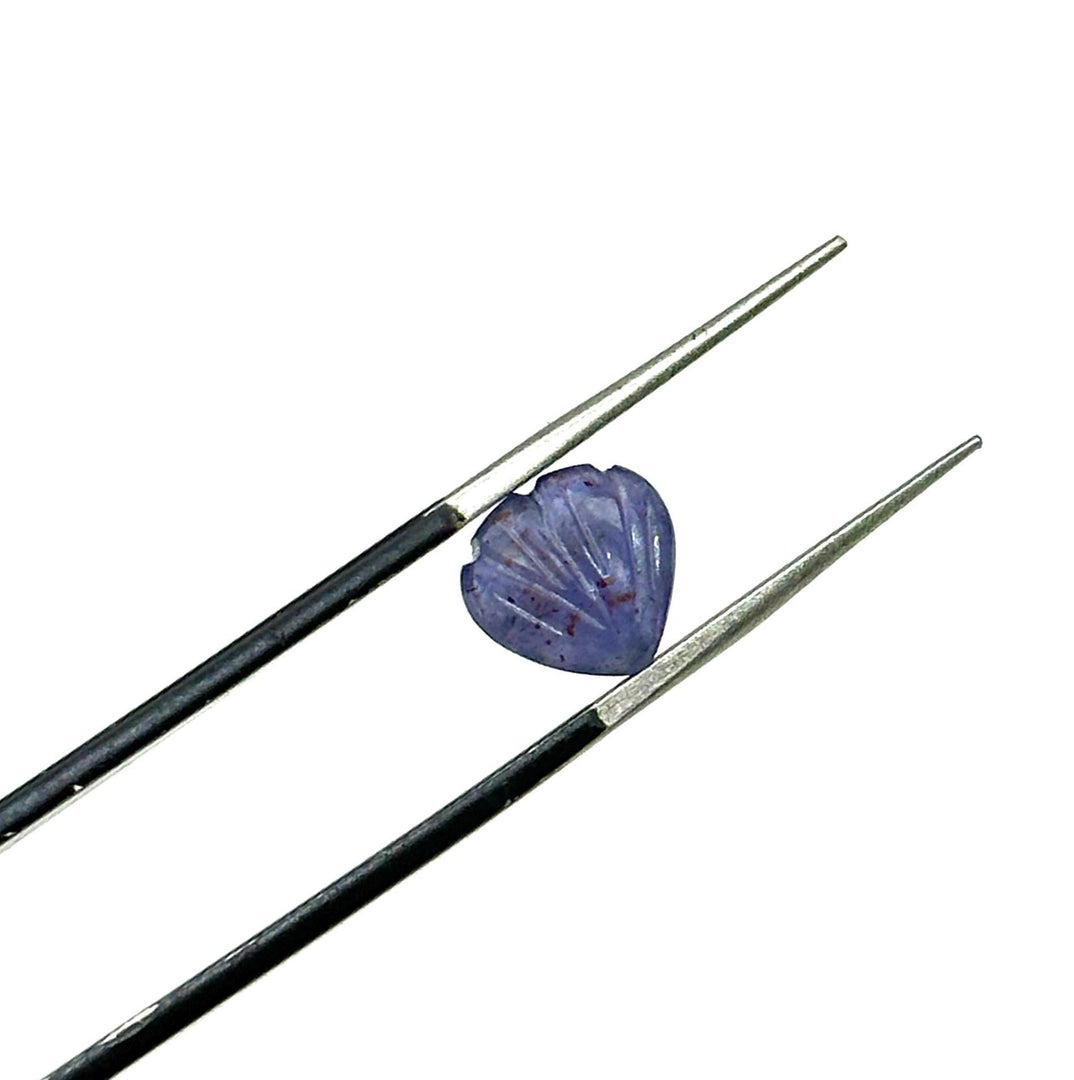 AAA+ Natural Iolite Shell Shape Beads, 8 MM Hand Carved Seashells, Tiny Carved Beads, Shell Charms, Jewelry and Craft Making