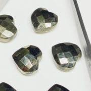 5,6,7,8,9,10 Pcs 100% Natural Pyrite Heart Shape Faceted Gemstone, carved Heart Shape Faceted Gemstone, loose Gemstone  For Jewellery 8 mm