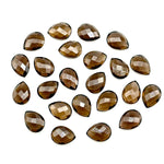 Load image into Gallery viewer, Natural Smokey Quartz Pear Shape Beads, AAA+ Quality Faceted Teardrop Bead, 9X12 MM Briolette Beads, Matched Pairs, Jewelry Making Beads