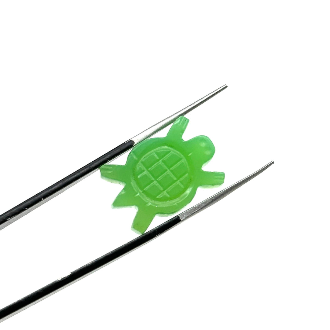AAA Chrysoprase Handmade Turtle Carving, Green Chrysoprase Turtle Shape Gemstone, 16 MM Loose Gemstones, Harmony in Stone, Healing Beads