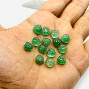 2,3,4,5,6 Pcs Natural Green Strawberry Shell Shape Briolettes, Hand Carved Pendant, Ocean Shell Shape Gemstone, Jewelry & Craft Making Item