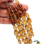 Load image into Gallery viewer, Amazing Bear Quartz Oval Shape Briolettes Beads, Natural Honey Quartz Oval Beads, Football Cutting Oval Beads for Jewelry Making, 11-16 MM