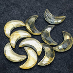Load image into Gallery viewer, Natural Citrine Hand Carved Moon Shape Beads, AAA Citrine Faceted Crescent Moon Briolette's for Jewelry Making, 17 MM