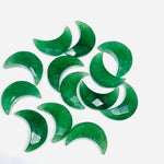 Load image into Gallery viewer, 2,3,4,5 Pcs Natural Green Strawberry  Faceted Hand Carved Moon Shape Briolettes,  faceted Carved Moon Shape Gemstone For Jewellery, 17 mm