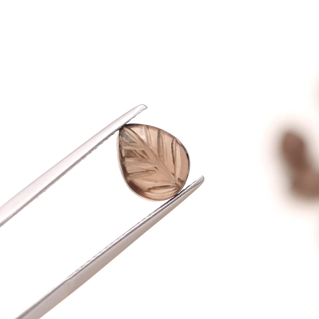 Natural Smokey Quartz Leaf Shape Briolette's, Brown Quartz Leaf Shape Beads, Wholesale Loose Leaves Charms for Jewelry Making, 10 MM