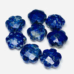 Load image into Gallery viewer, 2,3,4,5 Pcs Natural Lapis Lazuli Hand Carved Flower Shape, Carved Flower Shape Gemstone For Jewellery, Flower Shape Gemstone, 10 mm
