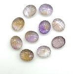 Load image into Gallery viewer, Natural Ametrine Turquoise Scarab Shape Briolettes, AAA Ametrine Sracab Carving Beads, Beetle Shape Hand Carved Stones, 12 MM Insect Beads