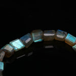 Load image into Gallery viewer, Labradorite Tumble Beads Bracelet, Flashy Labradorite Faceted Nuggets Shape Beads Bracelet, Healing Gemstone Jewelry, Gift for Girls, 8 MM